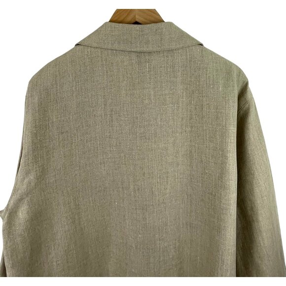 Charter Club Womens Size 10 Brown Linen Button Up Lined Jacket Pockets - Picture 6 of 12